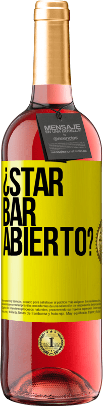 29,95 € | 桃红葡萄酒 ROSÉ版 ¿STAR BAR abierto? 黄色标签. 可自定义的标签 青年酒 收成 2024 Tempranillo