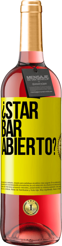 29,95 € | Vinho rosé Edição ROSÉ ¿STAR BAR abierto? Etiqueta Amarela. Etiqueta personalizável Vinho jovem Colheita 2025 Tempranillo