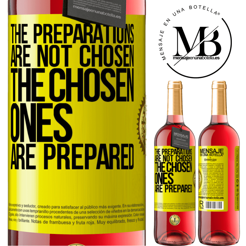29,95 € Free Shipping | Rosé Wine ROSÉ Edition The preparations are not chosen, the chosen ones are prepared Yellow Label. Customizable label Young wine Harvest 2021 Tempranillo