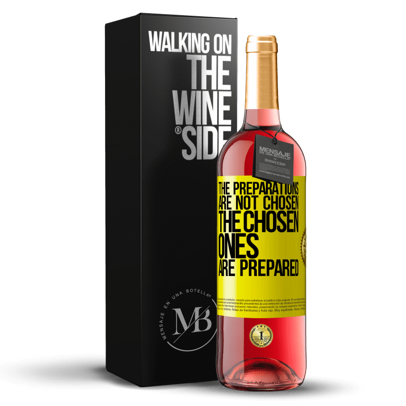 29,95 € Free Shipping | Rosé Wine ROSÉ Edition The preparations are not chosen, the chosen ones are prepared Yellow Label. Customizable label Young wine Harvest 2025 Tempranillo