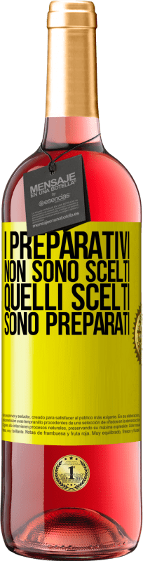 29,95 € | Vino rosato Edizione ROSÉ I preparativi non sono scelti, quelli scelti sono preparati Etichetta Gialla. Etichetta personalizzabile Vino giovane Raccogliere 2024 Tempranillo