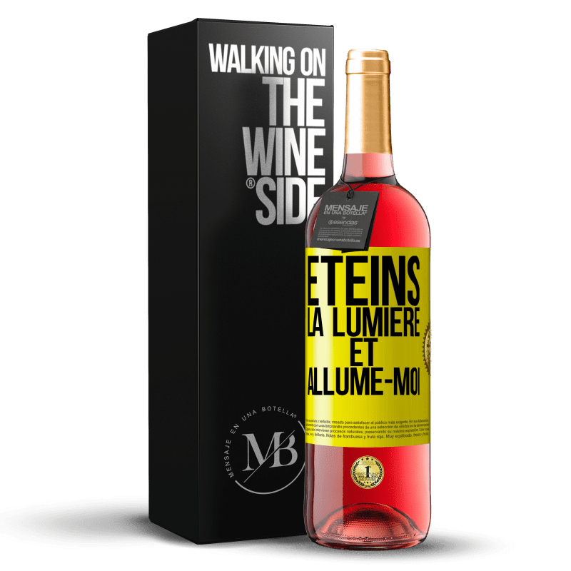 29,95 € Envoi gratuit | Vin rosé Édition ROSÉ Éteins la lumière et allume-moi Étiquette Jaune. Étiquette personnalisable Vin jeune Récolte 2024 Tempranillo