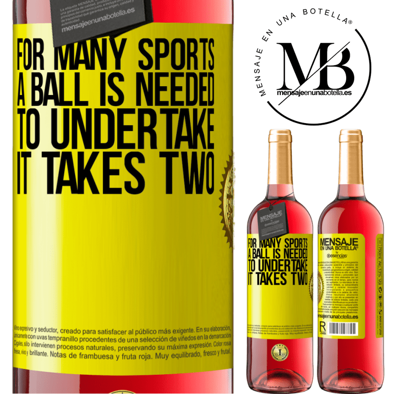 29,95 € Free Shipping | Rosé Wine ROSÉ Edition For many sports a ball is needed. To undertake, it takes two Yellow Label. Customizable label Young wine Harvest 2024 Tempranillo