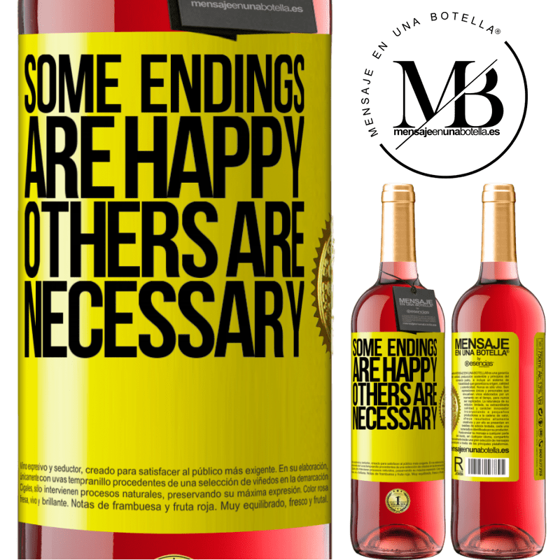 24,95 € Free Shipping | Rosé Wine ROSÉ Edition Some endings are happy. Others are necessary Yellow Label. Customizable label Young wine Harvest 2021 Tempranillo