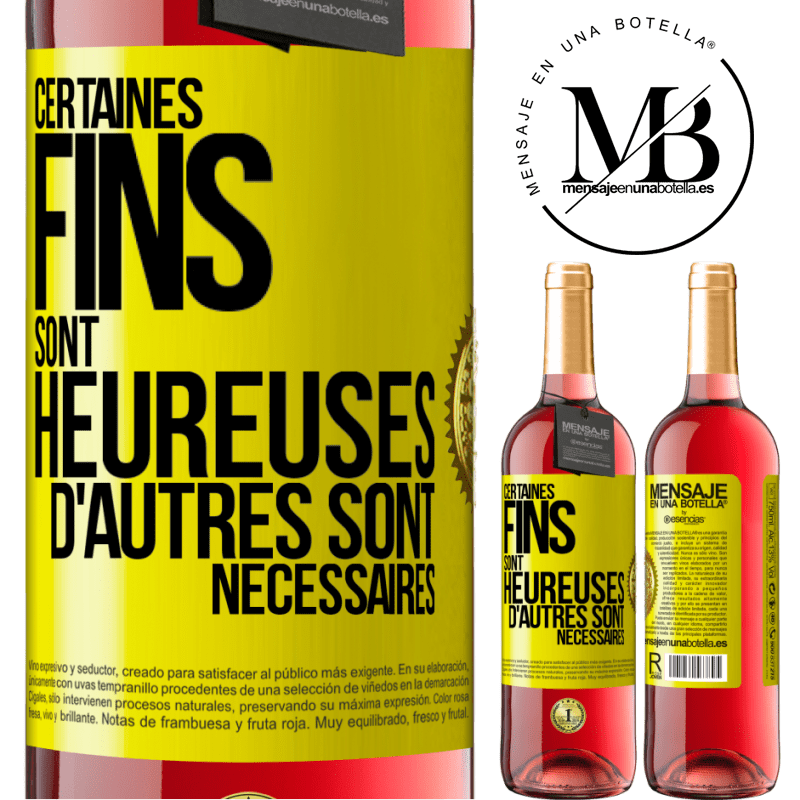 29,95 € Envoi gratuit | Vin rosé Édition ROSÉ Certaines fins sont heureuses. D'autres sont nécessaires Étiquette Jaune. Étiquette personnalisable Vin jeune Récolte 2024 Tempranillo