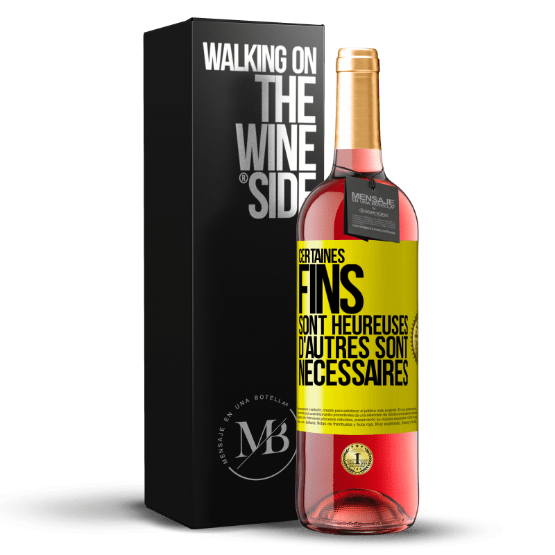 29,95 € Envoi gratuit | Vin rosé Édition ROSÉ Certaines fins sont heureuses. D'autres sont nécessaires Étiquette Jaune. Étiquette personnalisable Vin jeune Récolte 2024 Tempranillo