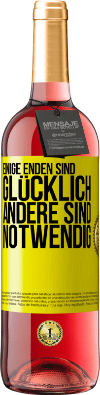 29,95 € | Roséwein ROSÉ Ausgabe Einige Enden sind. glücklich Andere sind notwendig Gelbes Etikett. Anpassbares Etikett Junger Wein Ernte 2024 Tempranillo