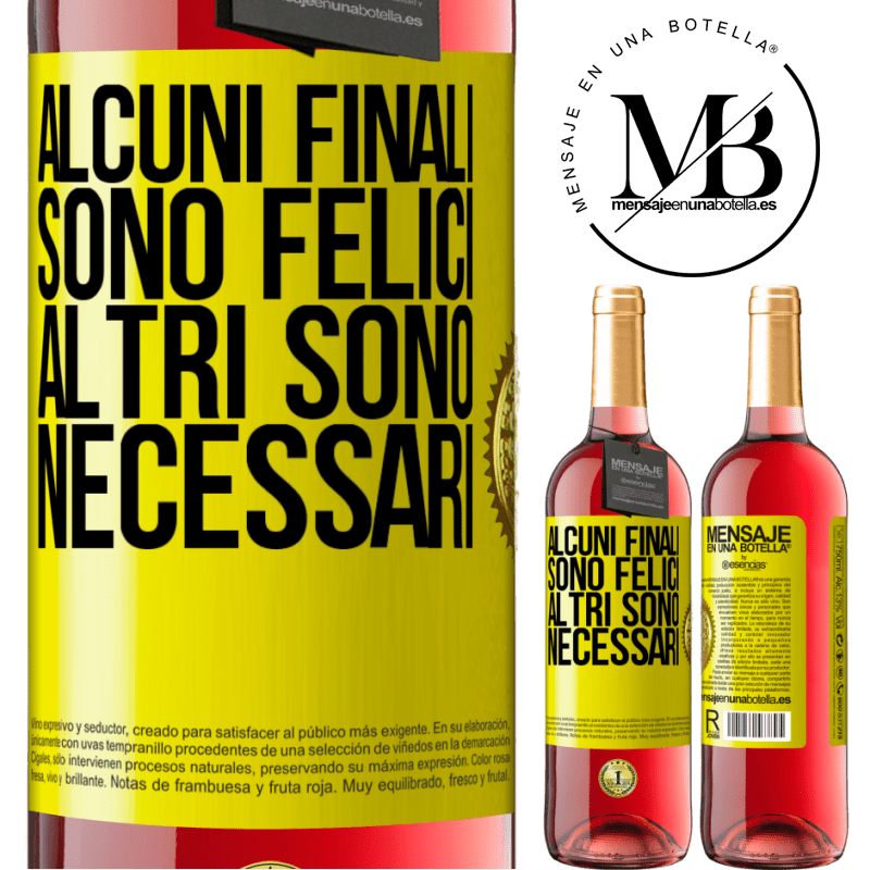 29,95 € Spedizione Gratuita | Vino rosato Edizione ROSÉ Alcuni finali sono felici. Altri sono necessari Etichetta Gialla. Etichetta personalizzabile Vino giovane Raccogliere 2024 Tempranillo