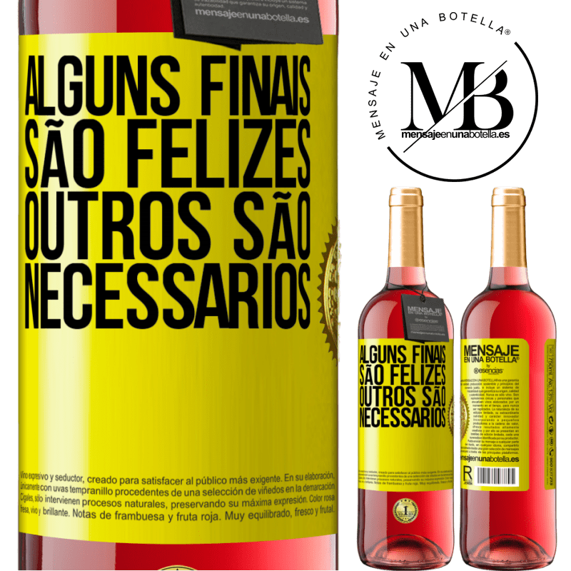 29,95 € Envio grátis | Vinho rosé Edição ROSÉ Alguns finais são felizes. Outros são necessários Etiqueta Amarela. Etiqueta personalizável Vinho jovem Colheita 2024 Tempranillo