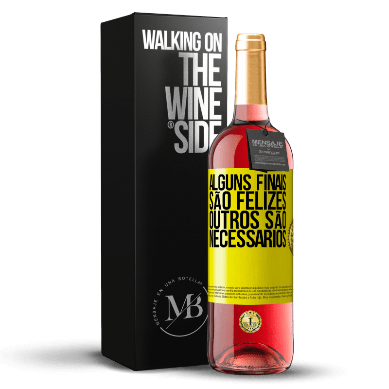 29,95 € Envio grátis | Vinho rosé Edição ROSÉ Alguns finais são felizes. Outros são necessários Etiqueta Amarela. Etiqueta personalizável Vinho jovem Colheita 2024 Tempranillo