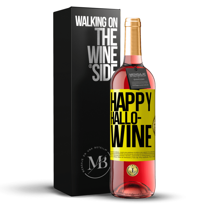 29,95 € Free Shipping | Rosé Wine ROSÉ Edition Happy Hallo-Wine Yellow Label. Customizable label Young wine Harvest 2024 Tempranillo