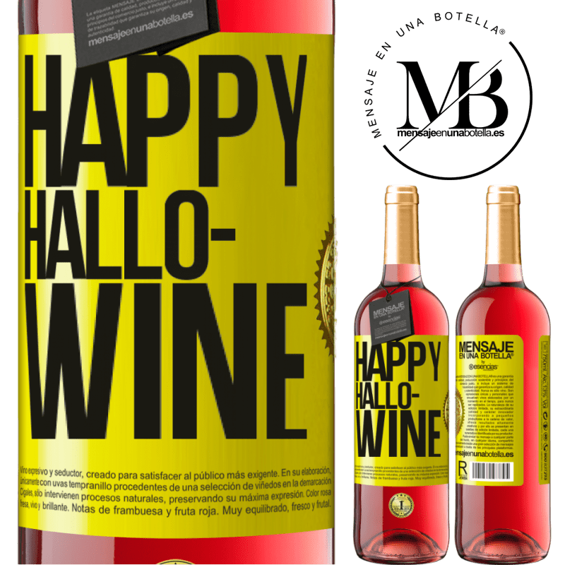 29,95 € Kostenloser Versand | Roséwein ROSÉ Ausgabe Happy Hallo-Wine Gelbes Etikett. Anpassbares Etikett Junger Wein Ernte 2024 Tempranillo