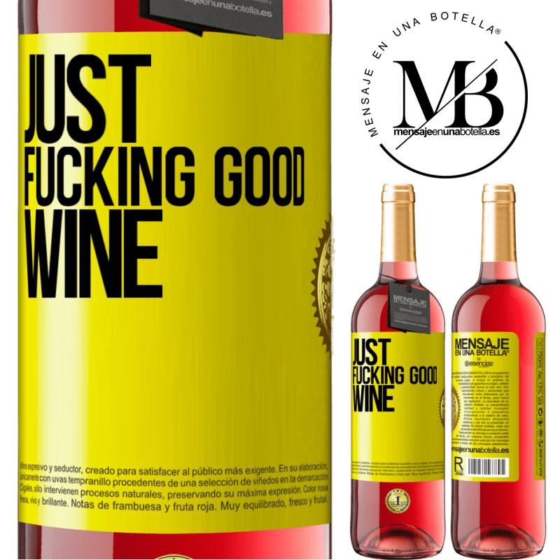 24,95 € Free Shipping | Rosé Wine ROSÉ Edition Just fucking good wine Yellow Label. Customizable label Young wine Harvest 2021 Tempranillo