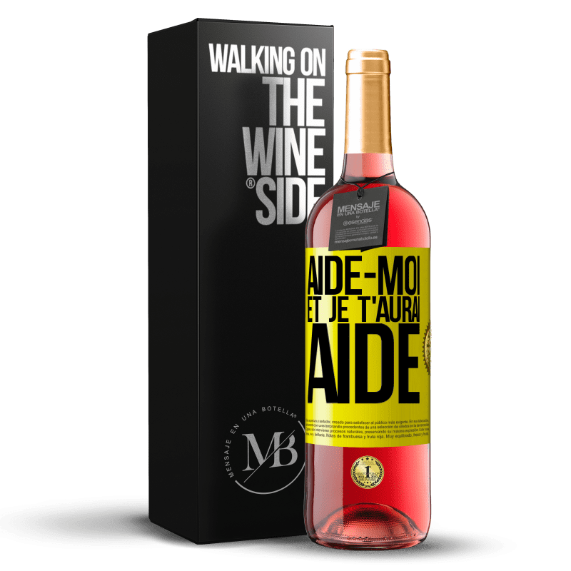 29,95 € Envoi gratuit | Vin rosé Édition ROSÉ Aide-moi et je t'aurai aidé Étiquette Jaune. Étiquette personnalisable Vin jeune Récolte 2024 Tempranillo