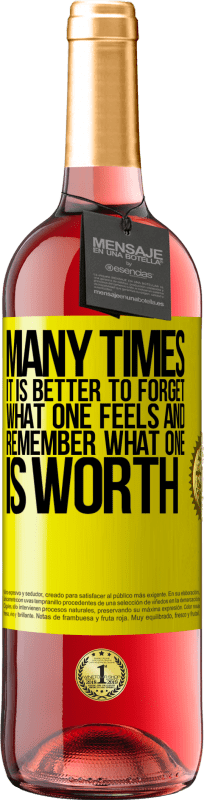 29,95 € | Розовое вино Издание ROSÉ Много раз лучше забыть то, что чувствуешь, и вспомнить, чего ты стоишь Желтая этикетка. Настраиваемая этикетка Молодое вино Урожай 2025 Tempranillo