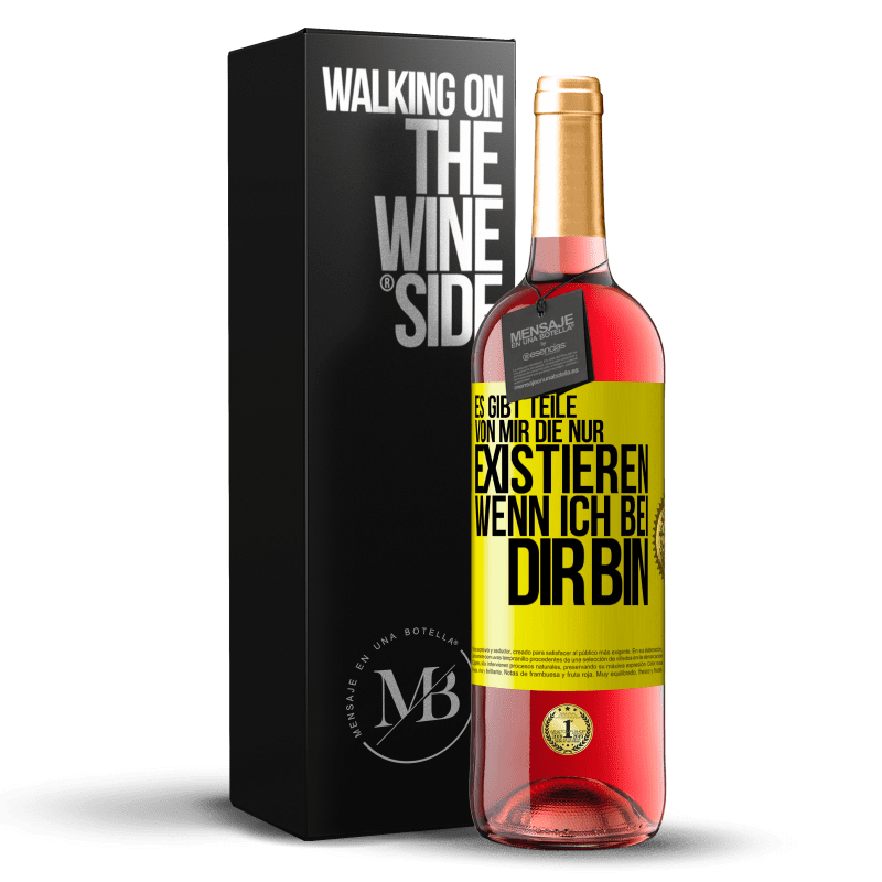 29,95 € Kostenloser Versand | Roséwein ROSÉ Ausgabe Es gibt Teile von mir, die nur existieren, wenn ich bei dir bin Gelbes Etikett. Anpassbares Etikett Junger Wein Ernte 2025 Tempranillo