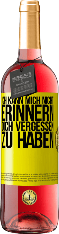 29,95 € | Roséwein ROSÉ Ausgabe Ich kann mich nicht erinnern, dich vergessen zu haben Gelbes Etikett. Anpassbares Etikett Junger Wein Ernte 2024 Tempranillo