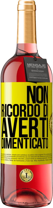 29,95 € | Vino rosato Edizione ROSÉ Non ricordo di averti dimenticato Etichetta Gialla. Etichetta personalizzabile Vino giovane Raccogliere 2024 Tempranillo