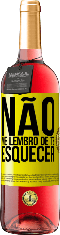 29,95 € | Vinho rosé Edição ROSÉ Não me lembro de te esquecer Etiqueta Amarela. Etiqueta personalizável Vinho jovem Colheita 2025 Tempranillo