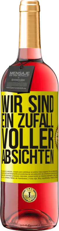 29,95 € | Roséwein ROSÉ Ausgabe Wir sind ein Zufall voller Absichten Gelbes Etikett. Anpassbares Etikett Junger Wein Ernte 2024 Tempranillo