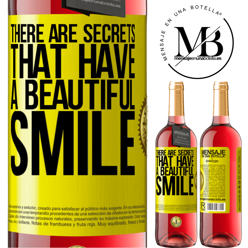 24,95 € Free Shipping | Rosé Wine ROSÉ Edition There are secrets that have a beautiful smile Yellow Label. Customizable label Young wine Harvest 2021 Tempranillo