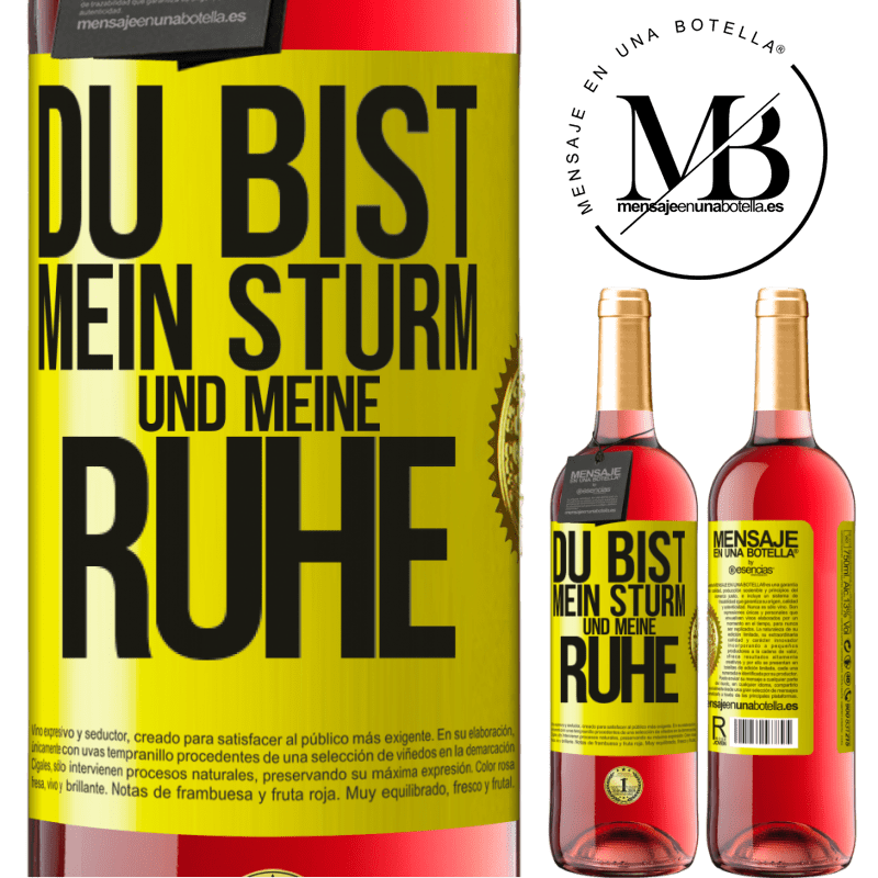 29,95 € Kostenloser Versand | Roséwein ROSÉ Ausgabe Du bist mein Sturm und meine Ruhe Gelbes Etikett. Anpassbares Etikett Junger Wein Ernte 2023 Tempranillo