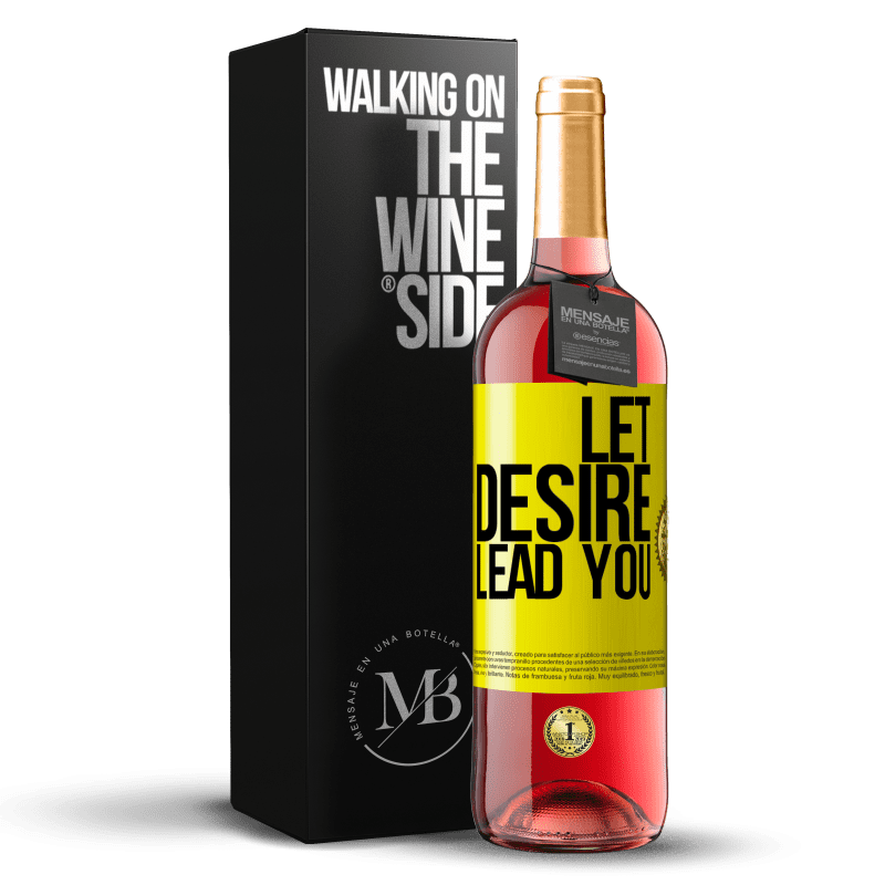 29,95 € Free Shipping | Rosé Wine ROSÉ Edition Let desire lead you Yellow Label. Customizable label Young wine Harvest 2023 Tempranillo
