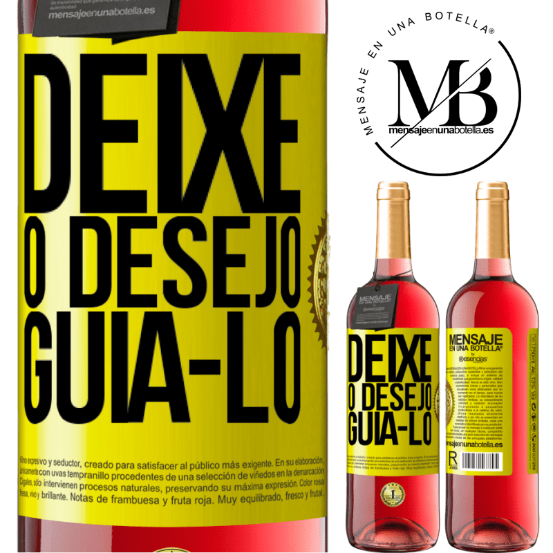 29,95 € Envio grátis | Vinho rosé Edição ROSÉ Deixe o desejo guiá-lo Etiqueta Amarela. Etiqueta personalizável Vinho jovem Colheita 2024 Tempranillo