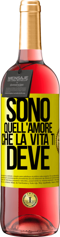 29,95 € Spedizione Gratuita | Vino rosato Edizione ROSÉ Sono quell'amore che la vita ti deve Etichetta Gialla. Etichetta personalizzabile Vino giovane Raccogliere 2025 Tempranillo