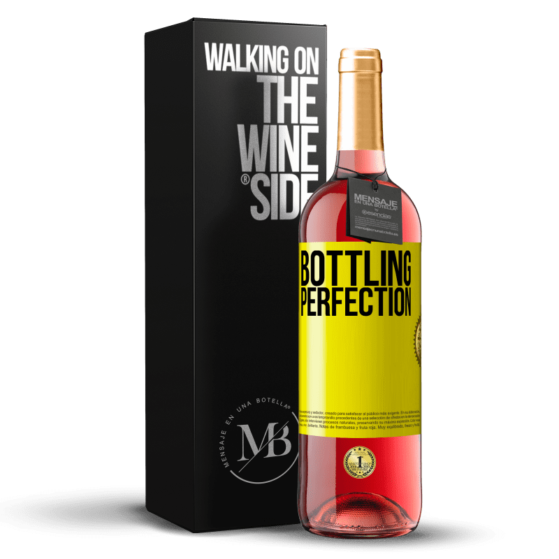 29,95 € Spedizione Gratuita | Vino rosato Edizione ROSÉ Bottling perfection Etichetta Gialla. Etichetta personalizzabile Vino giovane Raccogliere 2023 Tempranillo