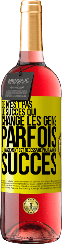 29,95 € Envoi gratuit | Vin rosé Édition ROSÉ Ce n'est pas le succès qui change les gens. Parfois le changement est nécessaire pour avoir du succès Étiquette Jaune. Étiquette personnalisable Vin jeune Récolte 2025 Tempranillo