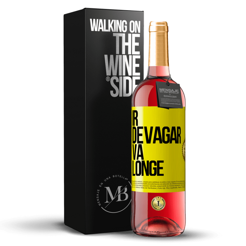 29,95 € Envio grátis | Vinho rosé Edição ROSÉ Ir devagar. Vá longe Etiqueta Amarela. Etiqueta personalizável Vinho jovem Colheita 2024 Tempranillo