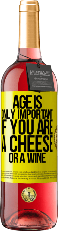 29,95 € | ロゼワイン ROSÉエディション 年齢は、あなたがチーズまたはワインである場合にのみ重要です 黄色のラベル. カスタマイズ可能なラベル 若いワイン 収穫 2023 Tempranillo