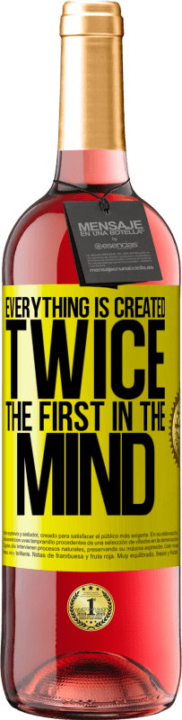 29,95 € Free Shipping | Rosé Wine ROSÉ Edition Everything is created twice. The first in the mind Yellow Label. Customizable label Young wine Harvest 2022 Tempranillo