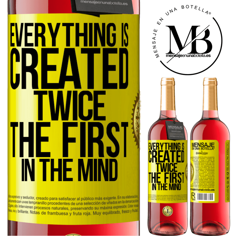 24,95 € Free Shipping | Rosé Wine ROSÉ Edition Everything is created twice. The first in the mind Yellow Label. Customizable label Young wine Harvest 2021 Tempranillo