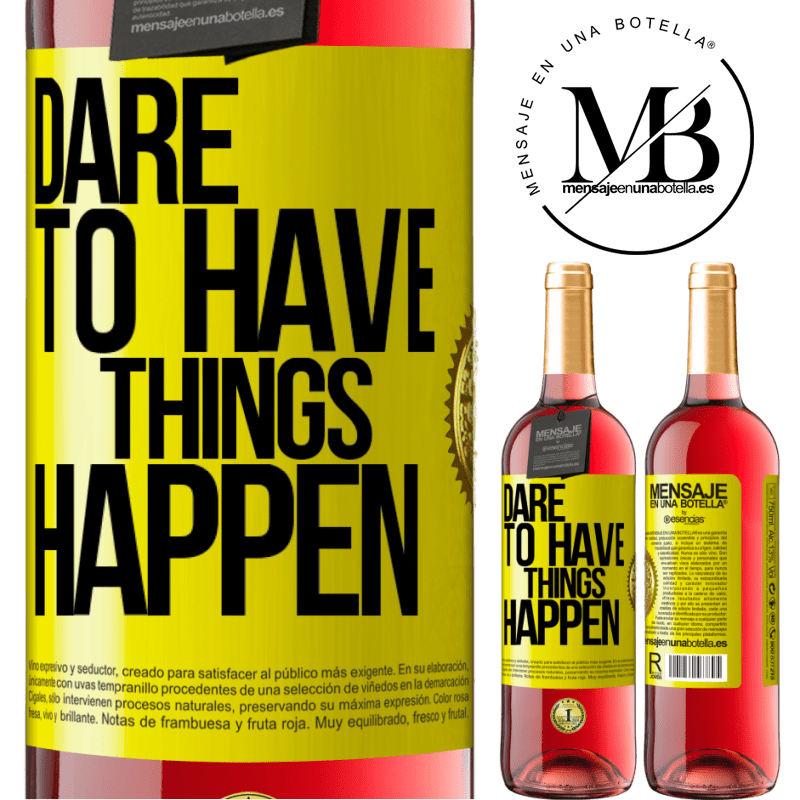 29,95 € Free Shipping | Rosé Wine ROSÉ Edition Dare to have things happen Yellow Label. Customizable label Young wine Harvest 2021 Tempranillo