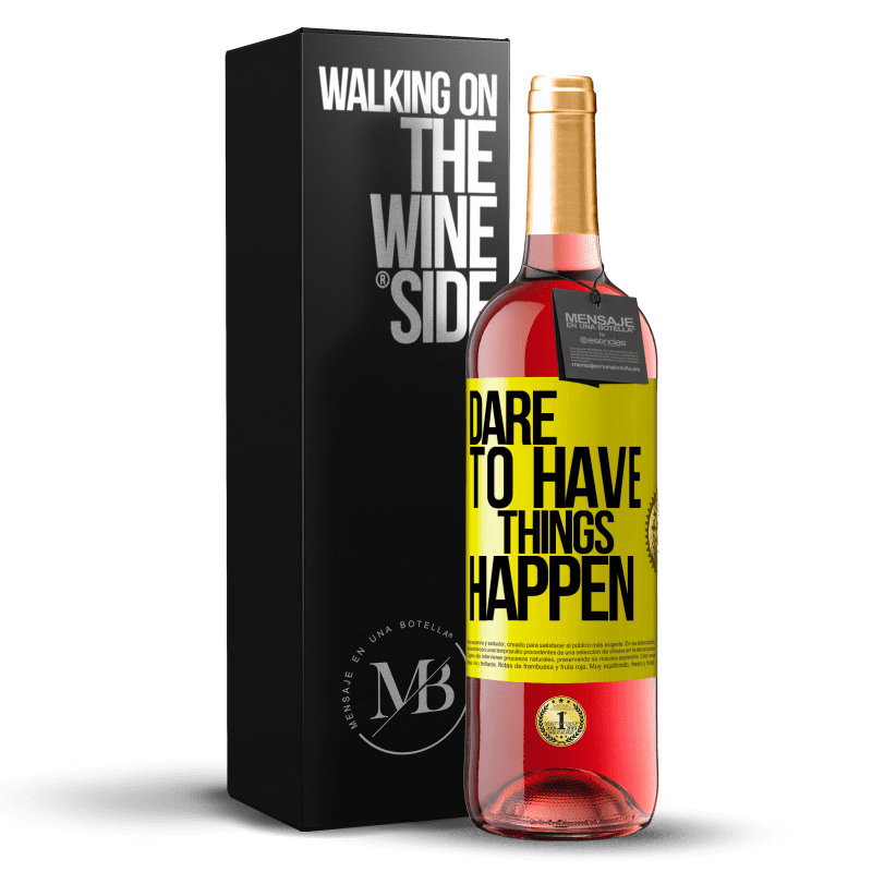 29,95 € Free Shipping | Rosé Wine ROSÉ Edition Dare to have things happen Yellow Label. Customizable label Young wine Harvest 2023 Tempranillo