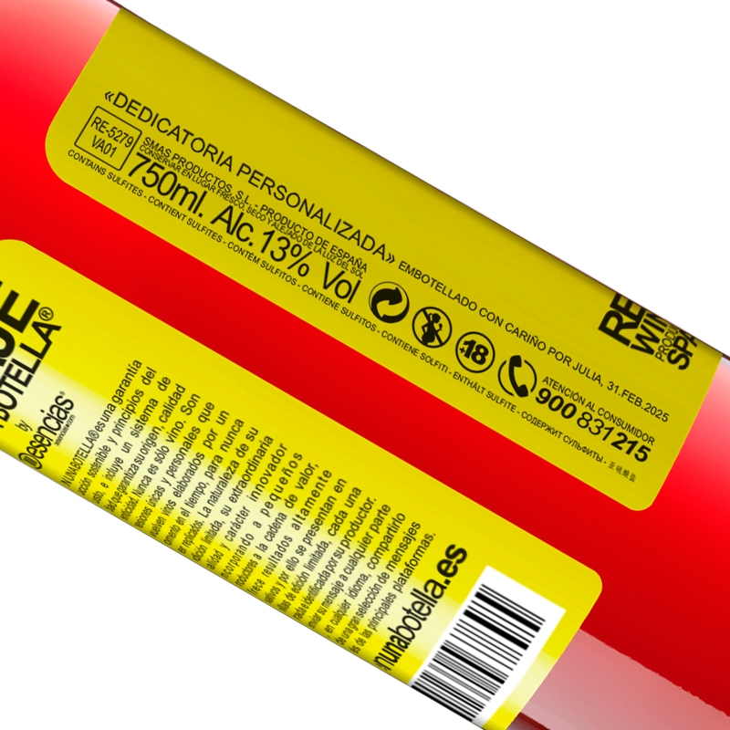 29,95 € | Rosé Wine ROSÉ Edition If you're the smartest person in the room, You're in the wrong room Yellow Label. Customizable label Young wine Harvest 2025 Tempranillo