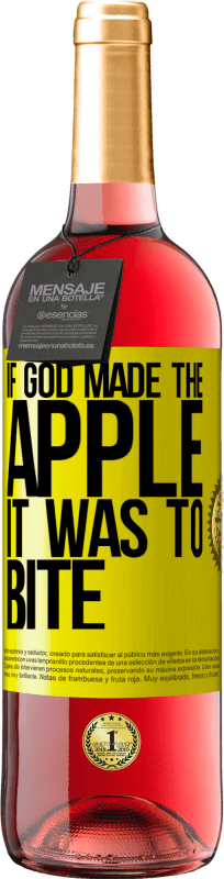 29,95 € | 桃红葡萄酒 ROSÉ版 如果上帝造了苹果，那就要咬人 黄色标签. 可自定义的标签 青年酒 收成 2023 Tempranillo