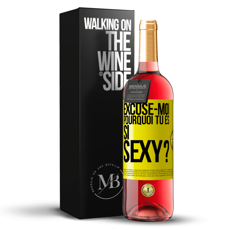 29,95 € Envoi gratuit | Vin rosé Édition ROSÉ Excuse-moi, pourquoi tu es si sexy? Étiquette Jaune. Étiquette personnalisable Vin jeune Récolte 2024 Tempranillo