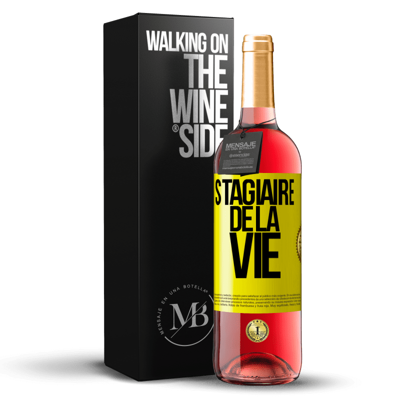 29,95 € Envoi gratuit | Vin rosé Édition ROSÉ Stagiaire de la vie Étiquette Jaune. Étiquette personnalisable Vin jeune Récolte 2023 Tempranillo