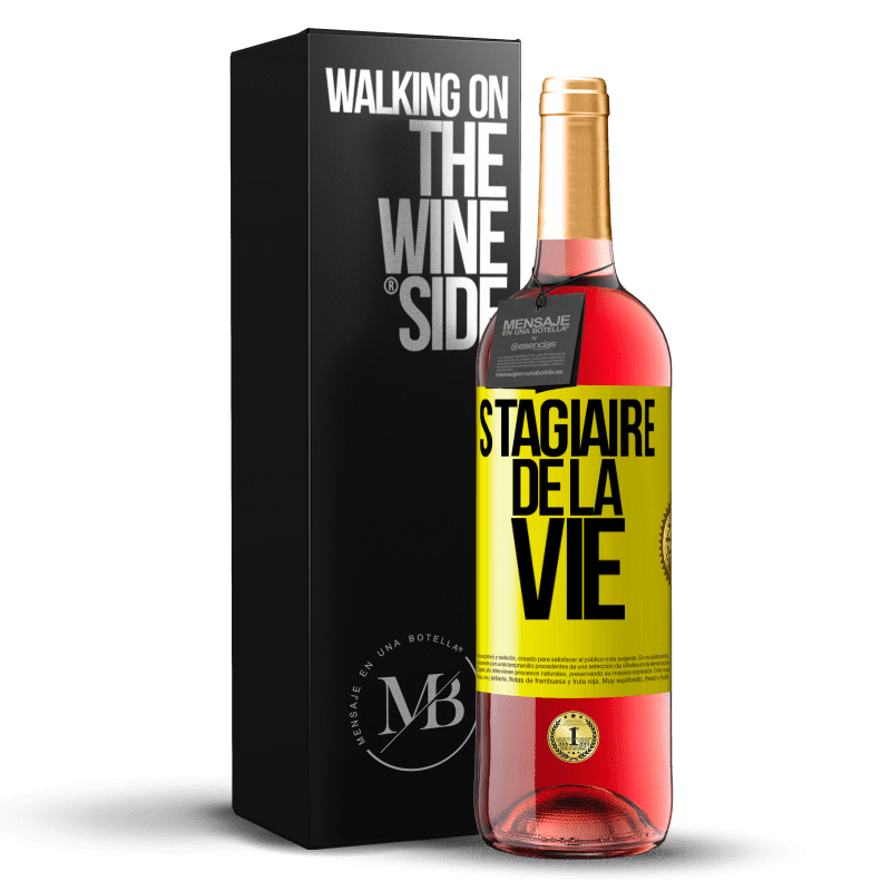 29,95 € Envoi gratuit | Vin rosé Édition ROSÉ Stagiaire de la vie Étiquette Jaune. Étiquette personnalisable Vin jeune Récolte 2024 Tempranillo