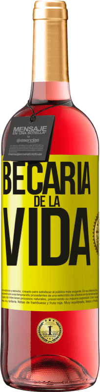 29,95 € Envío gratis | Vino Rosado Edición ROSÉ Becaria de la vida Etiqueta Amarilla. Etiqueta personalizable Vino joven Cosecha 2025 Tempranillo