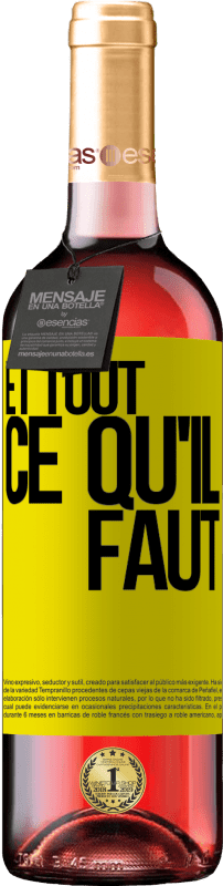 29,95 € | Vin rosé Édition ROSÉ Et tout ce qu'il faut Étiquette Jaune. Étiquette personnalisable Vin jeune Récolte 2024 Tempranillo