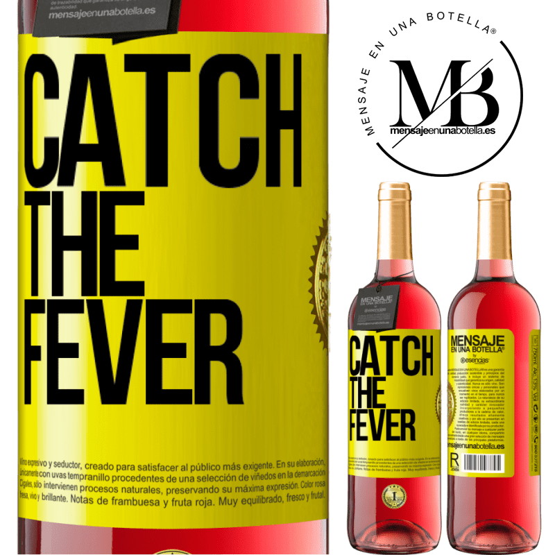 24,95 € Free Shipping | Rosé Wine ROSÉ Edition Catch the fever Yellow Label. Customizable label Young wine Harvest 2021 Tempranillo