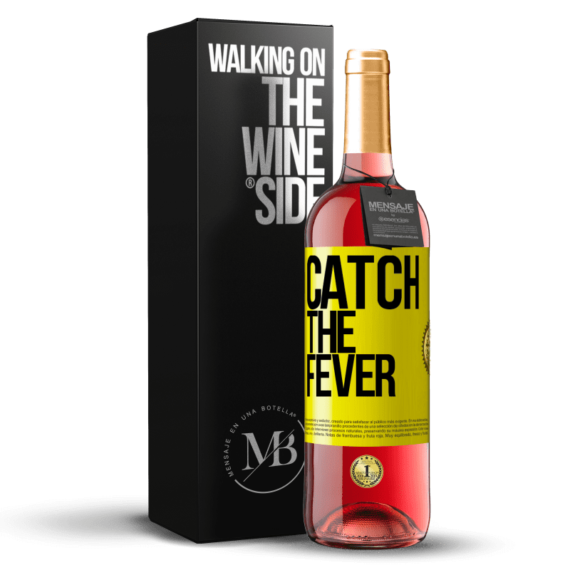 29,95 € 免费送货 | 桃红葡萄酒 ROSÉ版 Catch the fever 黄色标签. 可自定义的标签 青年酒 收成 2024 Tempranillo