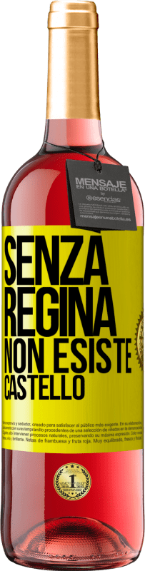 29,95 € | Vino rosato Edizione ROSÉ Senza regina, non esiste castello Etichetta Gialla. Etichetta personalizzabile Vino giovane Raccogliere 2025 Tempranillo
