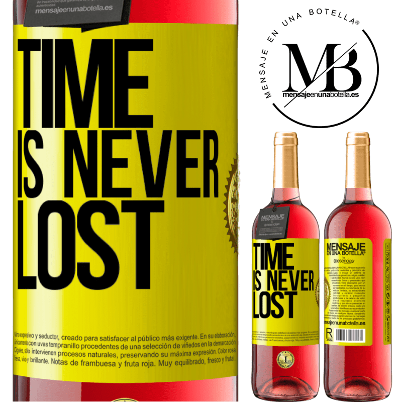 29,95 € Free Shipping | Rosé Wine ROSÉ Edition Time is never lost Yellow Label. Customizable label Young wine Harvest 2023 Tempranillo