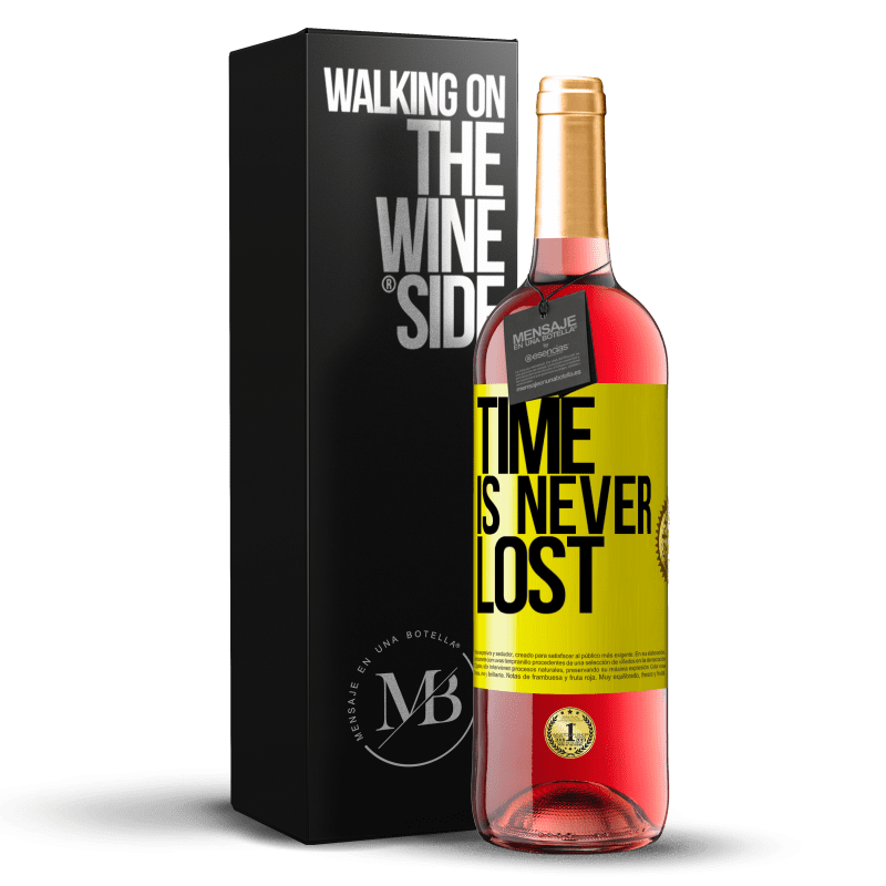 29,95 € Free Shipping | Rosé Wine ROSÉ Edition Time is never lost Yellow Label. Customizable label Young wine Harvest 2023 Tempranillo