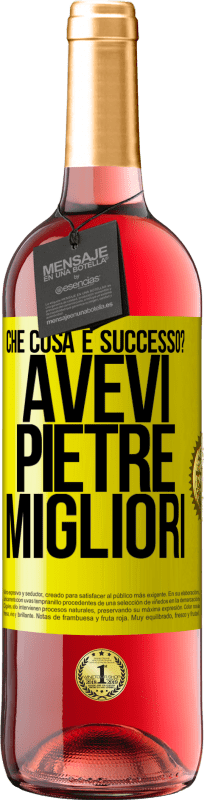 29,95 € | Vino rosato Edizione ROSÉ che cosa è successo? Avevi pietre migliori Etichetta Gialla. Etichetta personalizzabile Vino giovane Raccogliere 2025 Tempranillo